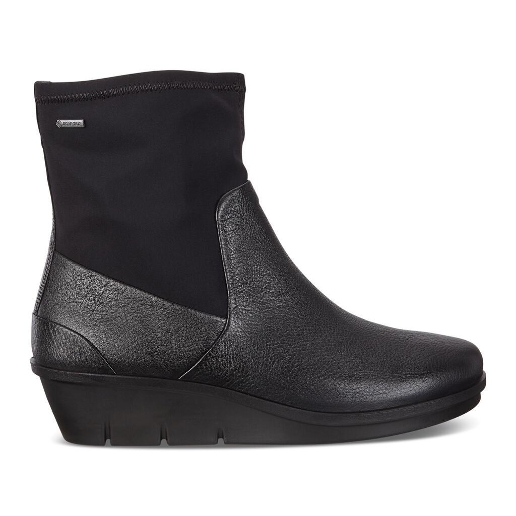 Ecco Skyler Gtx Wedge Womens Ankle Boots In Black Outlet - India VXO-596820